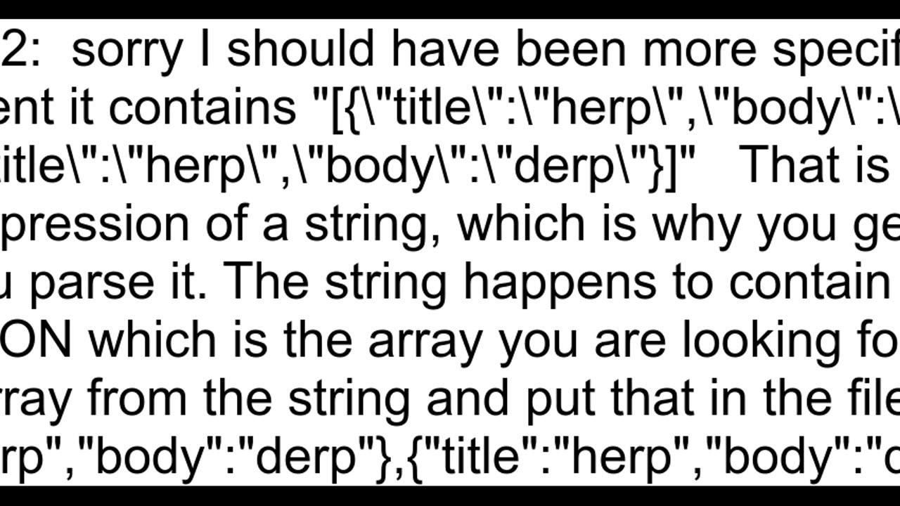 JSONparse converting to a string instead of passing into array
