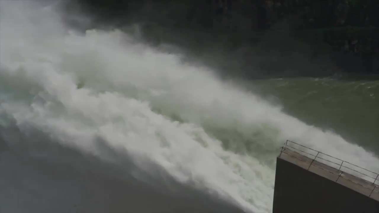 🔥 The first flood discharge test at the Baihetan Hydroelectric Power Plant in early September