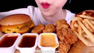 ASMR MCDONALDS BTS MEAL *TRIPLE CHEESEBURGER, FRIES, CHICKEN NUGGETS, CHEESE STICK BTS