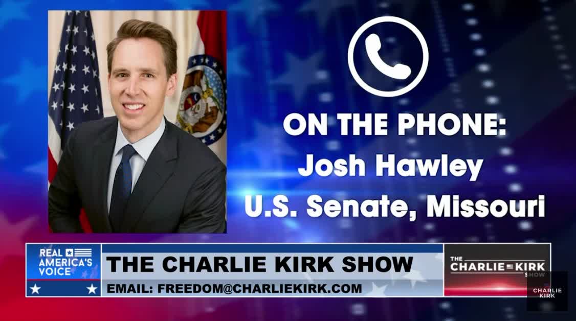Sen. Josh Hawley tells Charlie Kirk about calling out FBI director Christopher Wray