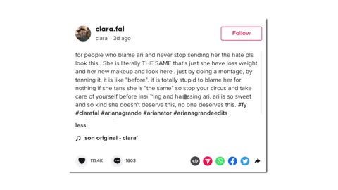 Ariana Grande RESPONDS To Bodyshaming/Health Concerns