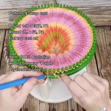 Rib stitch hat loom knitting