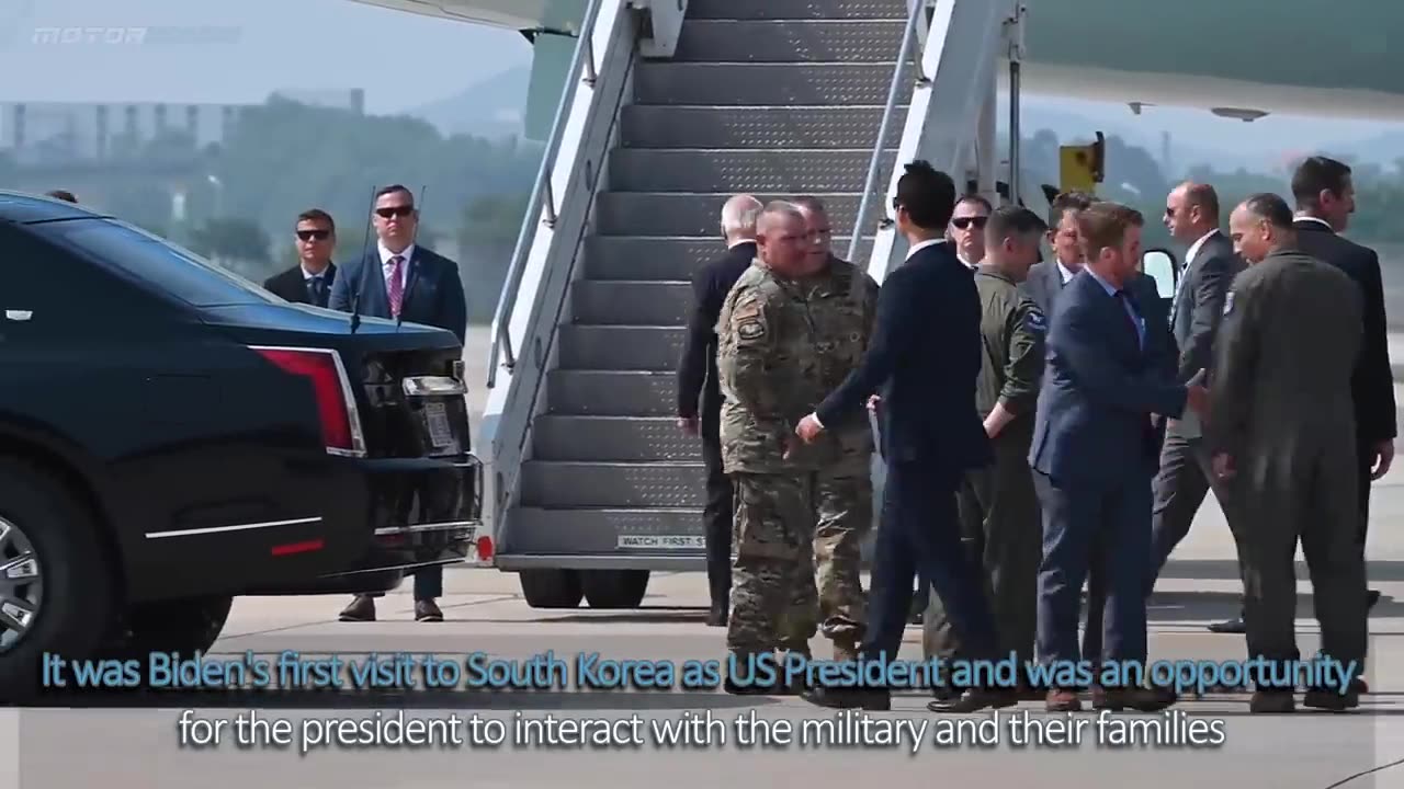 US President Leaves South Korea and Arrives in Japan, Air Force One