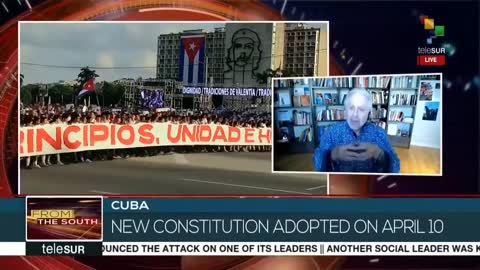 TeleSur: “Cuba Expert Arnold August on New Constitution.” Presenter: @camilateleSUR.