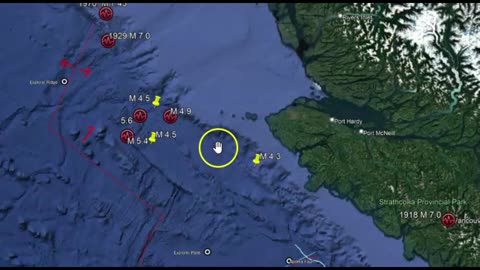 M 4.5 Earthquake North West of Port McNeill, Canada, Explorer and Winona microplates