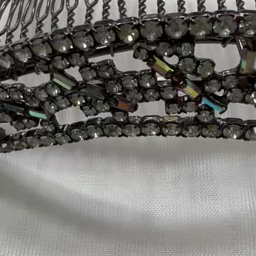 Hair Comb. Party. Bridal. Made with Swarovski Crystals. Rare Find.