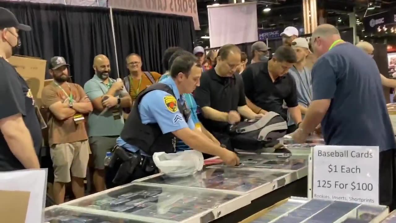 Shocking Moments: Security Catches Thief at National Card Show! Must See 👀