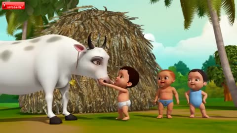 Cow Song _ Telugu Rhymes for Children _ Infobells Enjoy kids