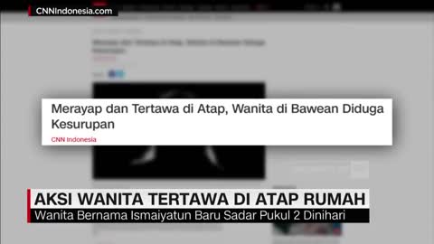 Aksi seorang wanita tertawa