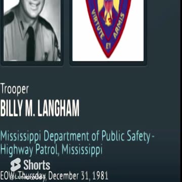 TROOPER BILLY LANGHAM: MISSISSIPPI HIGHWAY PATROL