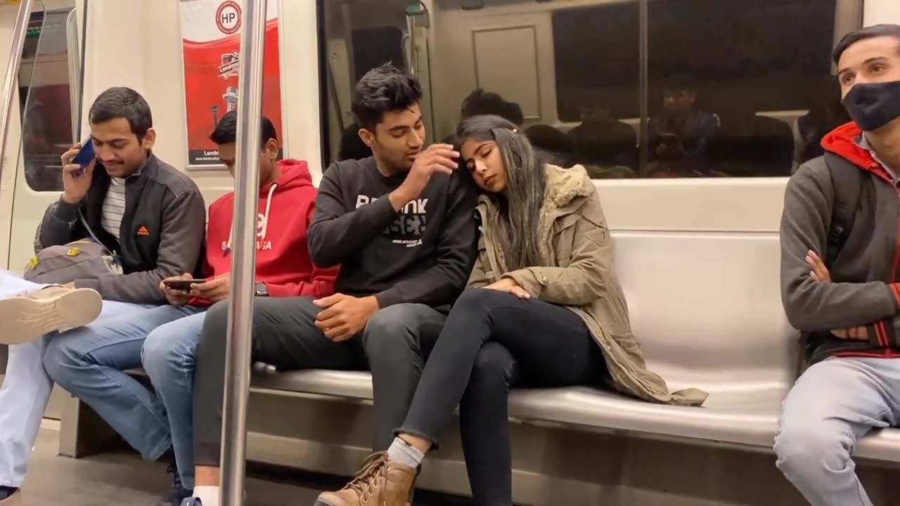 Sleeping On Strangers In Metro Prank | Prank On Boys 😜