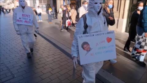 Les Masques Blancs Toulouse Action Pancartes le 15 janvier 2022