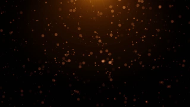 Floating Golden Dust Particles With Bokeh 4K