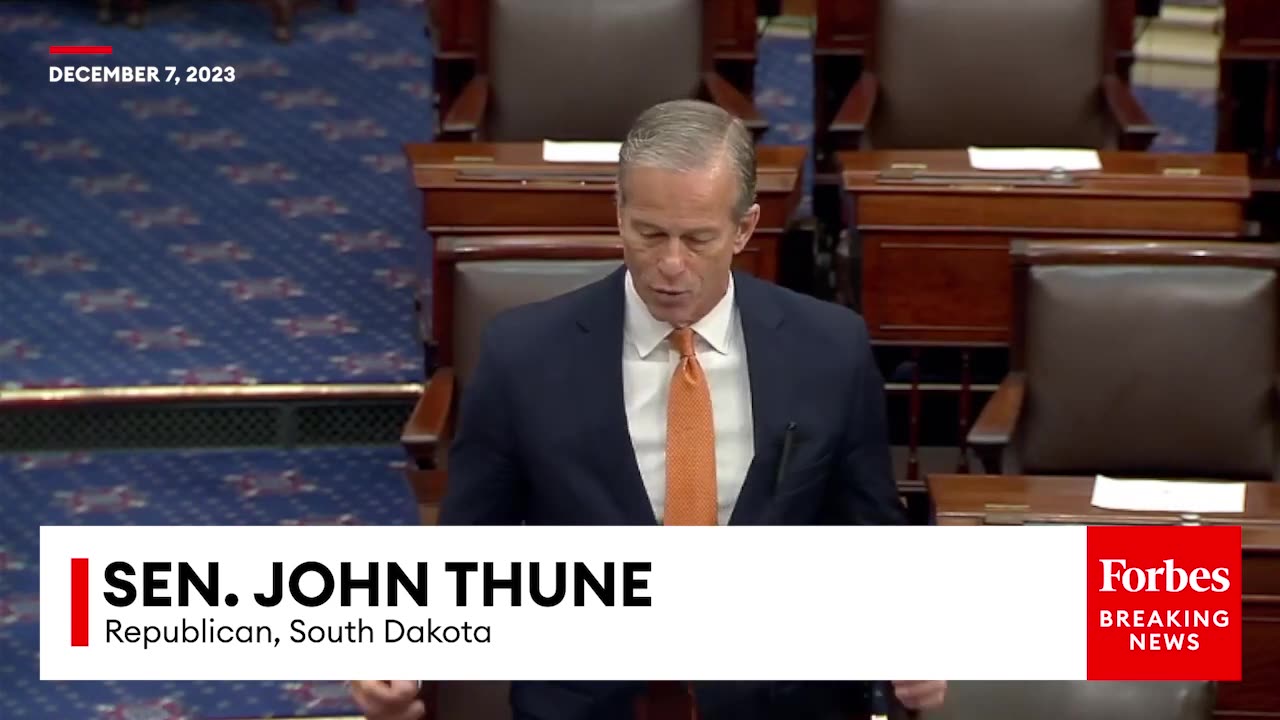 'A De Facto Welcome Mat At Out Southern Border'- John Thune Rips Into Biden Admin Over Border Crisis