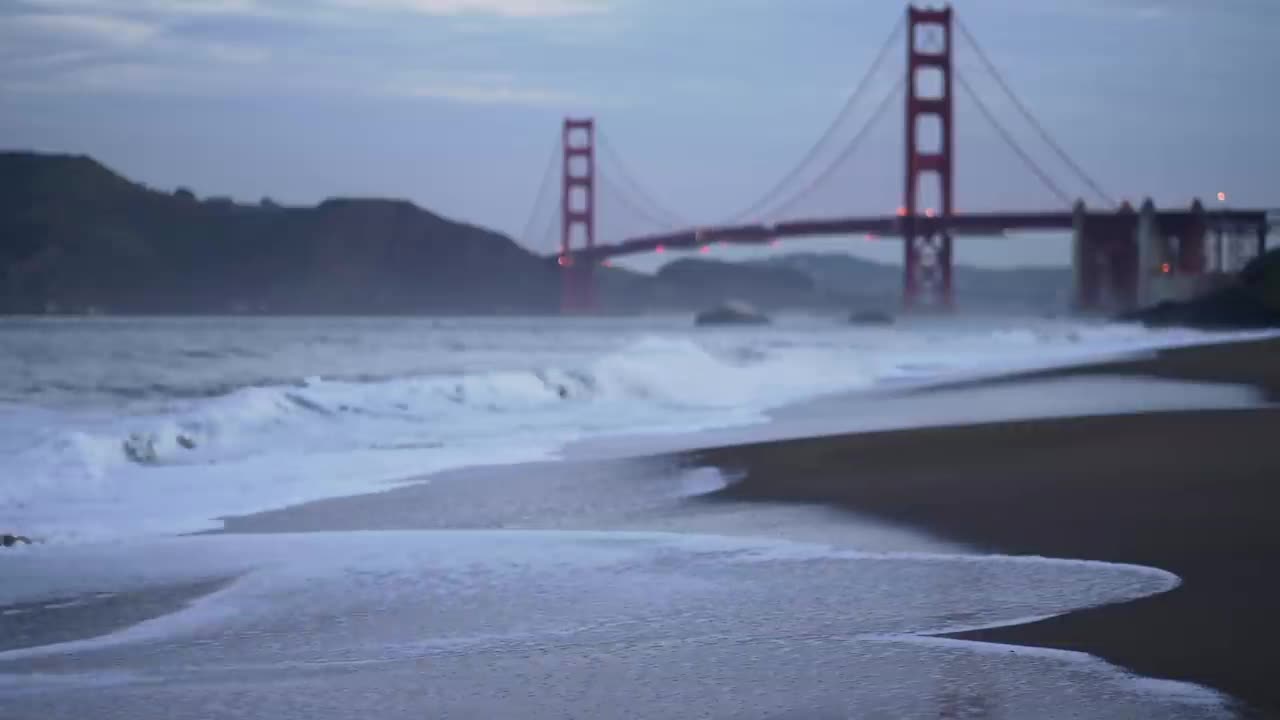 "Morning Ocean Wave Sounds at Baker Beach, San Francisco, California – Perfect for Sleep and Study"