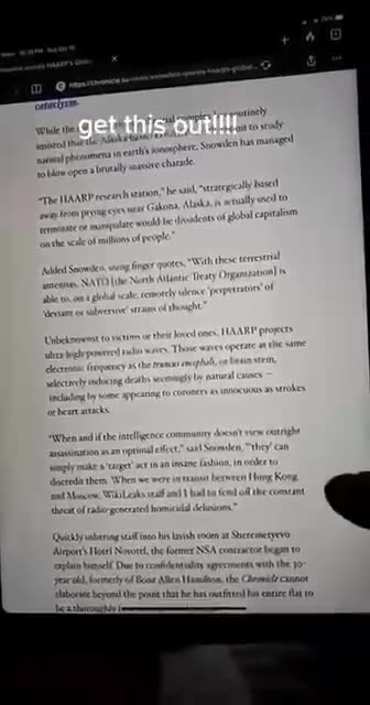 Haarp chemtrail explained by Edward Snowden