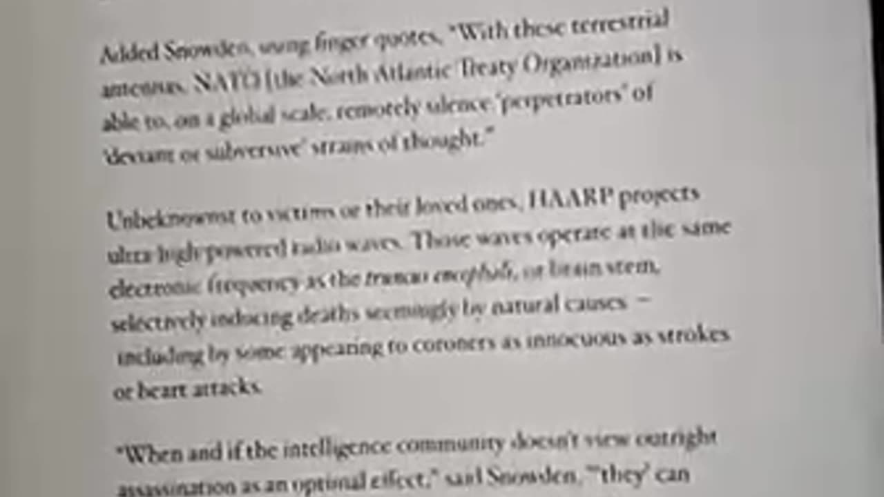 Haarp chemtrail explained by Edward Snowden