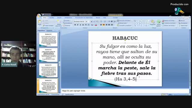 Charla Bíblica, los libros de la Biblia: HABACUC - Padre Carlos Rosell. (25/08/21)