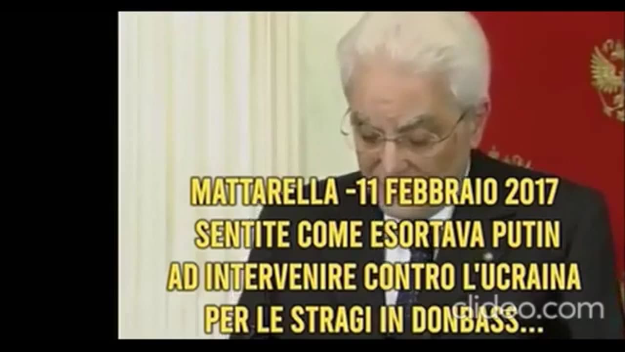 QUANDO IL NOSTRO AMATO PRESIDENTE DELLA REPUBBLICA DELLE BANANE ITALIANA SERGIO MATTARELLA L'11 FEBBRAIO 2017 ESORTAVA PUTIN AD INTERVENIRE CONTRO L'UCRAINA PER LE STRAGI NEL DONBASS