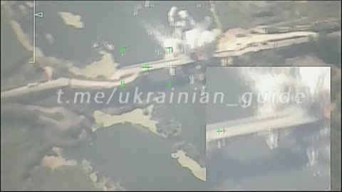 Russians Destroyed a Bridge Over the Oskil River in Senkove