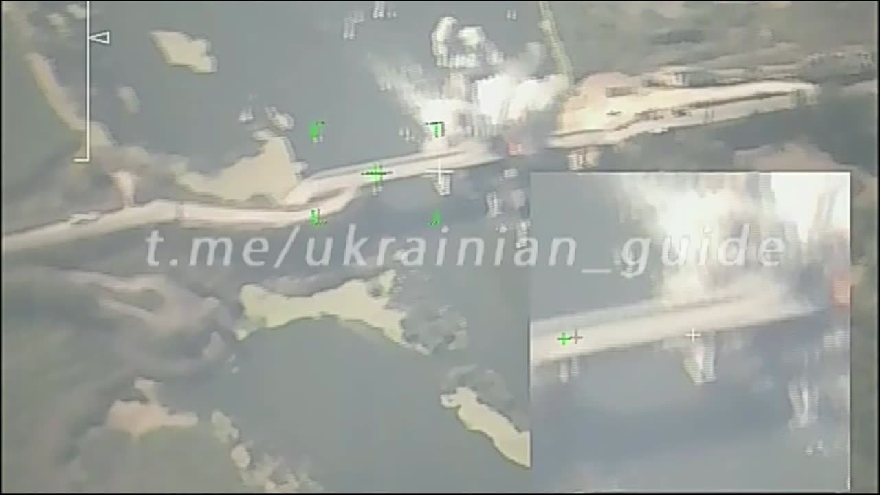 Russians Destroyed a Bridge Over the Oskil River in Senkove