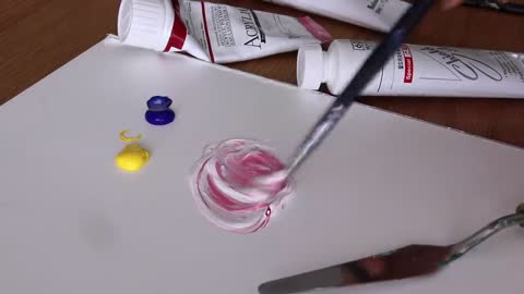 Acrylic painting | Pink Cloud Painting | Painting Tutorial for beginners