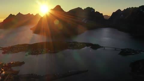 evening sunset lofoten islands norway