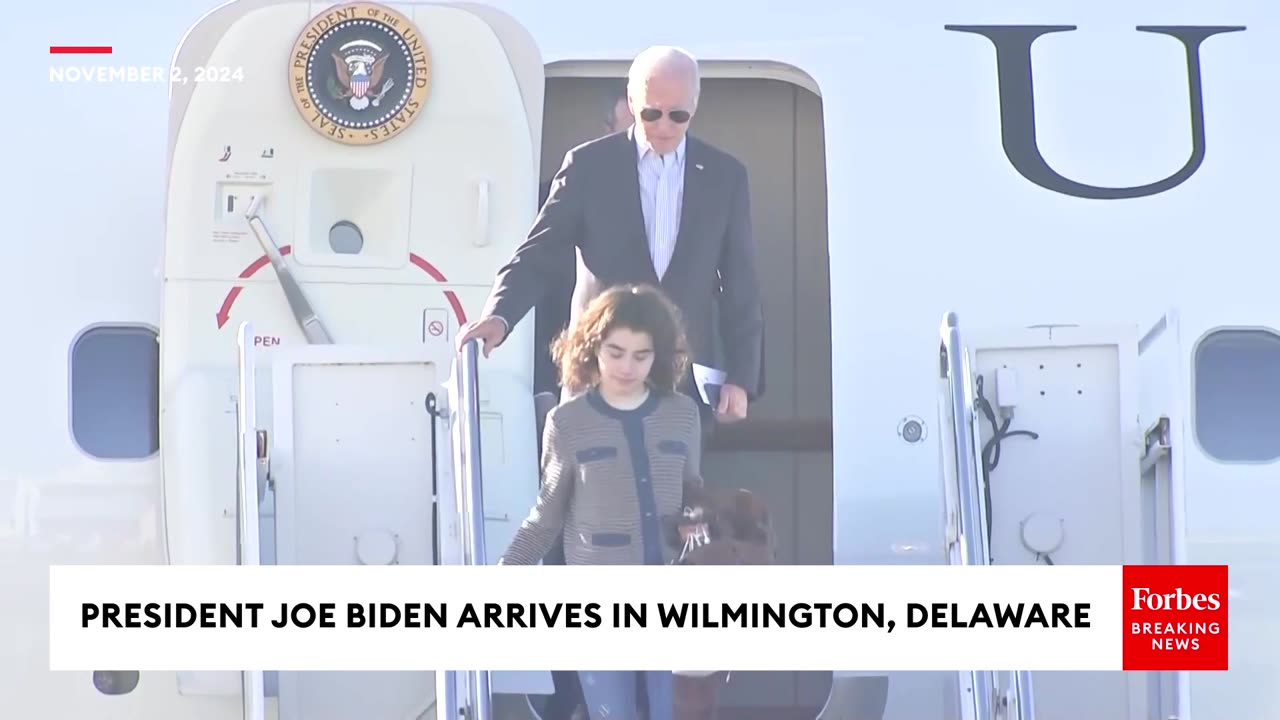 JUST IN- President Biden Returns To Wilmington, Delaware With Granddaughter Natalie