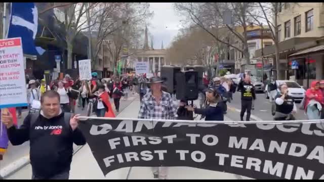 Melbourne, Australia: Freedom rally and anti-government demonstration (Sept. 11, 2022)