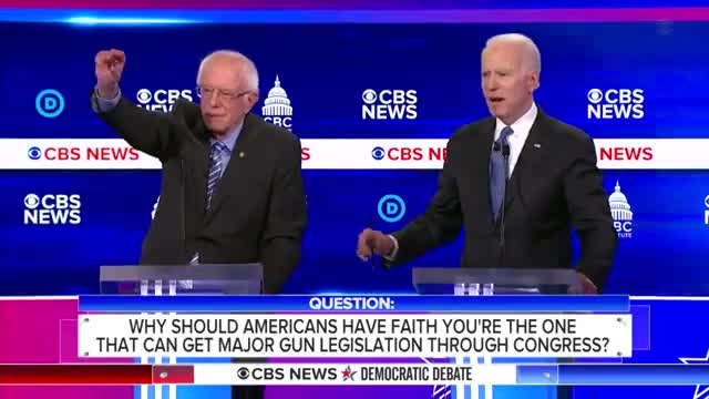 From the democratic debates. Joe Biden blows your mind twice in 20 seconds: