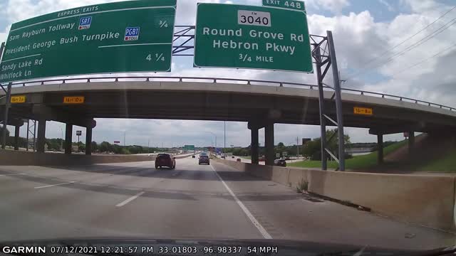 Driving in North Dallas to Frisco, Texas