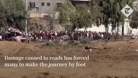 'Sharp rise' in number of Gazans fleeing south waving white flags as fighting escalates