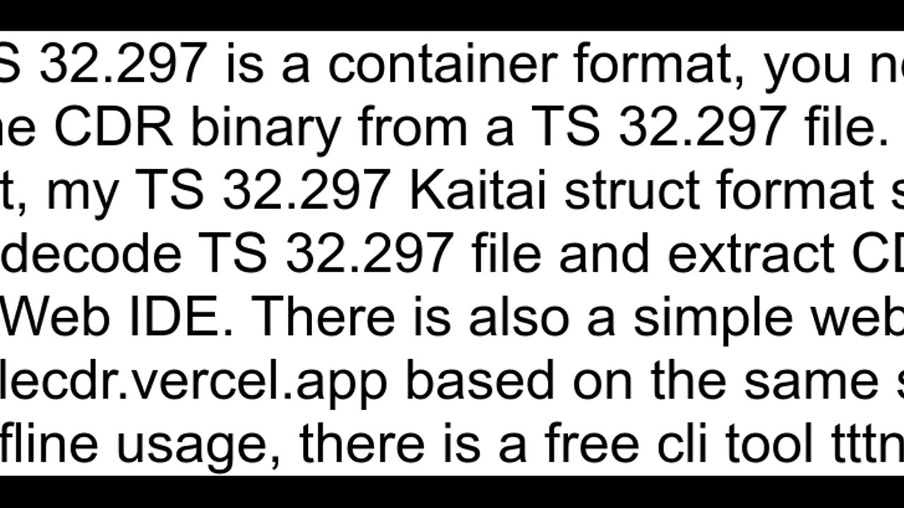 How to decode TS32297 headers in ASN1 schema for BER