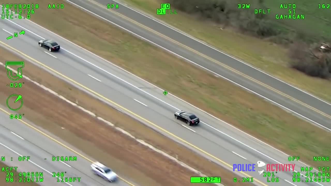 Texas Police Helicopter Video Captures Shootout on Highway