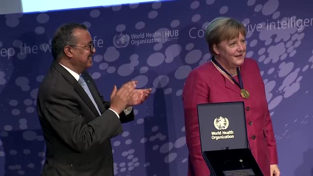 Angela Merkel receives World Health award