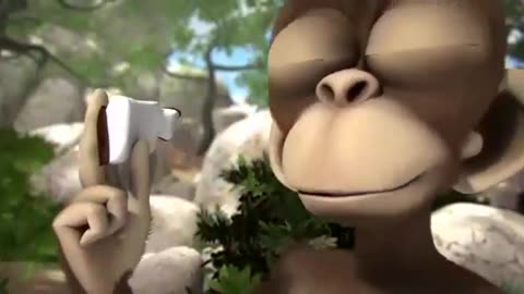 Monkey 🐵 is so hungry 😋 funny cartoon 😁 video#cartoon video,#funny video