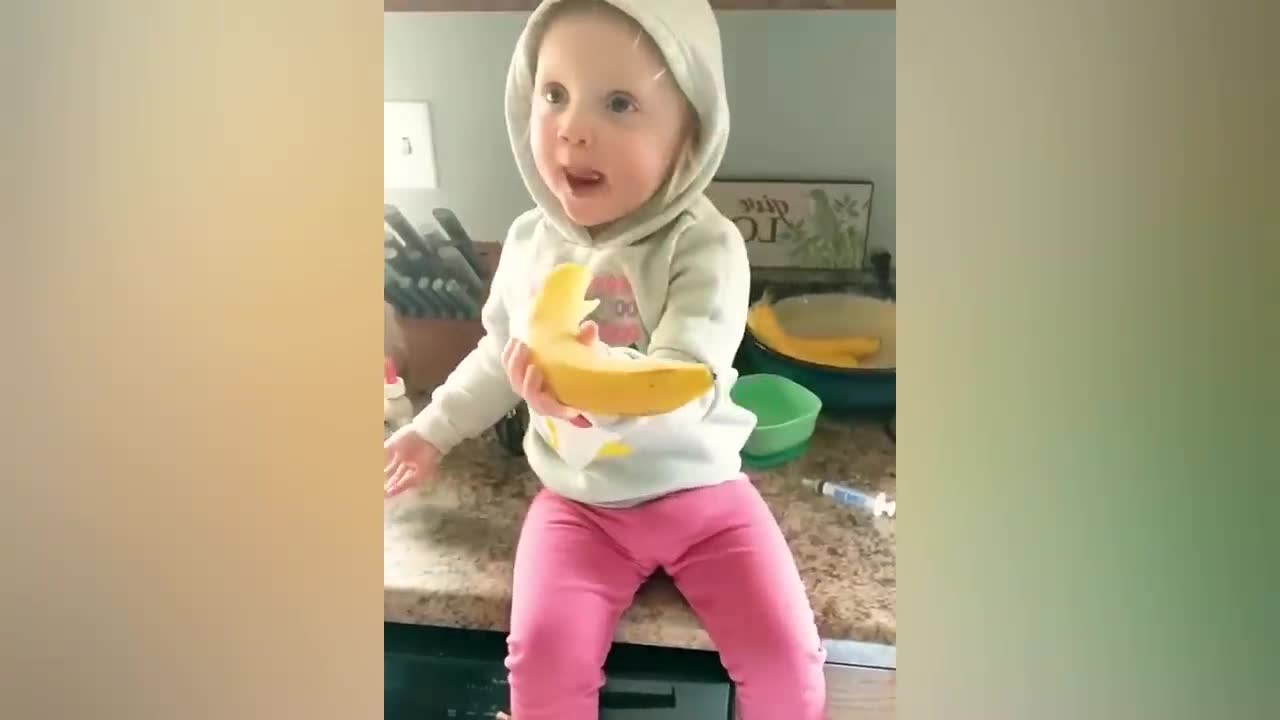 Try Not To Laugh : Baby Eating Fruit For The First Time | Funny baby video-15