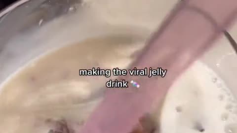 Trying the viral jelly drink