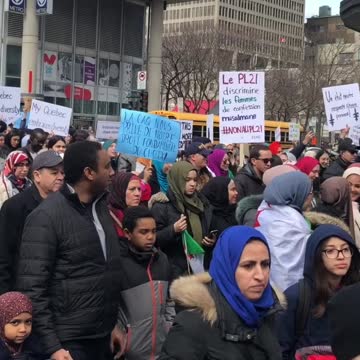 Massive demonstration against Bill 21 in downtown Montreal