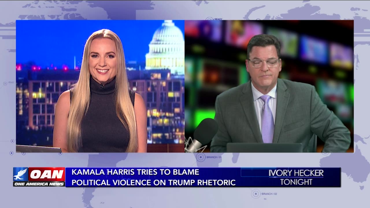 Ivory Hecker Tonight - Harris Tries To Blame Violence On Trump Rhetoric - W/ Steve Gruber, 9/18/24