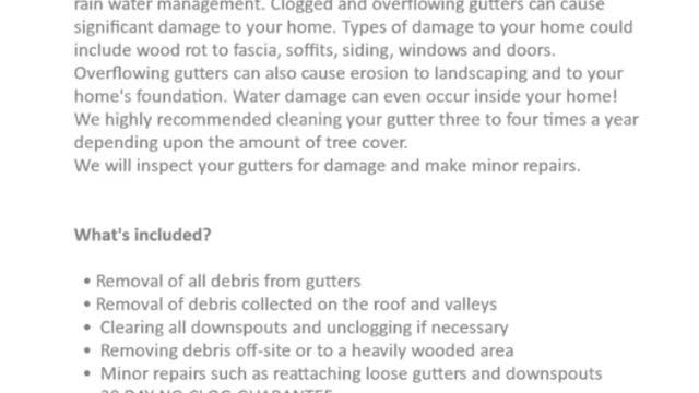 Gutter Cleaning website tour