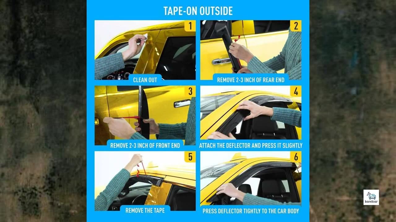 Review - Extra Durable Window Deflectors Tape-On Window Visors Rain Guards Fit for Kia Sportage