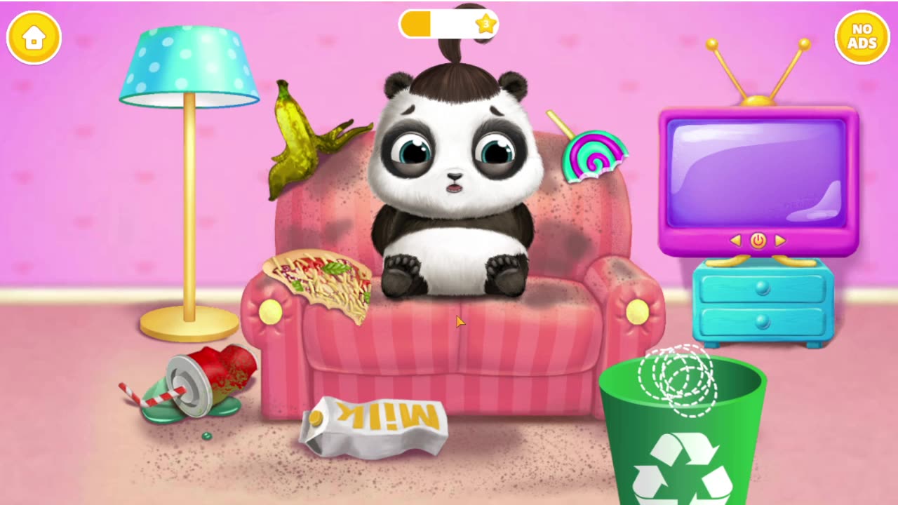 PandaLuBabyBearCare2 Do housework