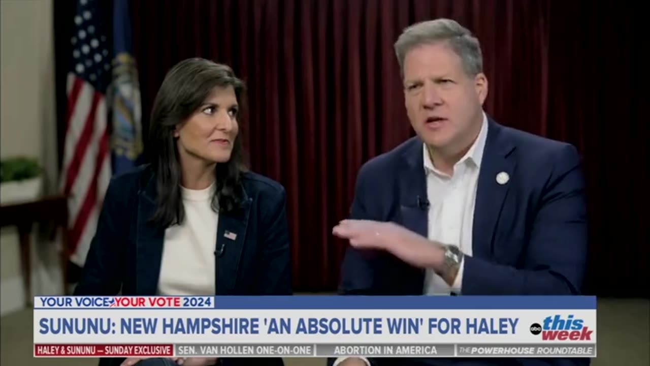 Sununu fanboying Haley about her landslide in the New Hampshire Primary.