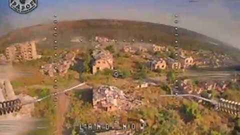 Exciting scenes of a "proletarian" western, filmed by drone operators from the