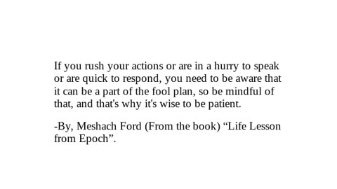 "Life Lesson from Epoch" - Checkout Description