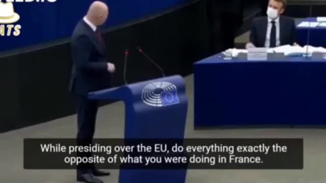Kroatisch Europarlementariƫr tegen Macron in parlement