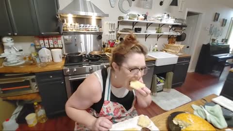 Hoe Cake Breakfast or Skillet Bread, Southern Cooking with CVC