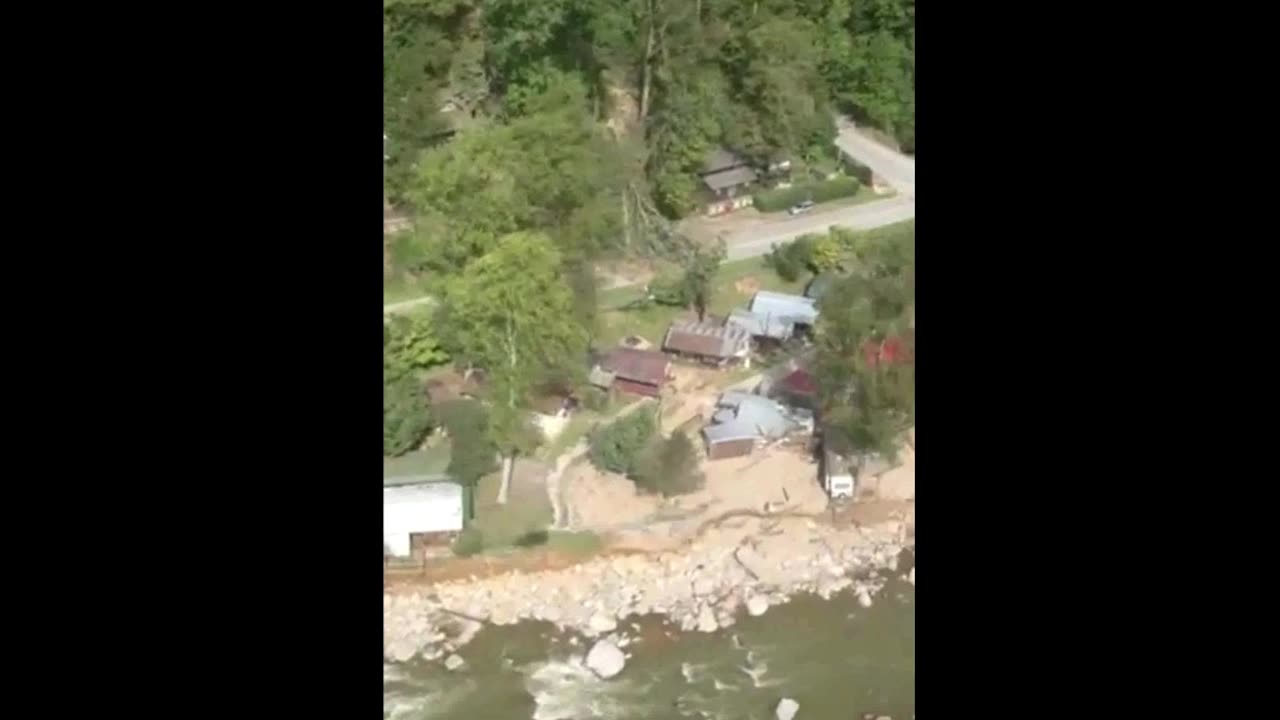 Steering A Hurricane? Aerial View Of Damage From Hurricane Helene In NC!