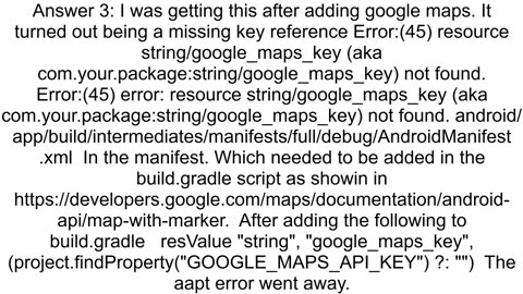 Execution failed for task 39appprocessDebugResources39 failed to execute aapt